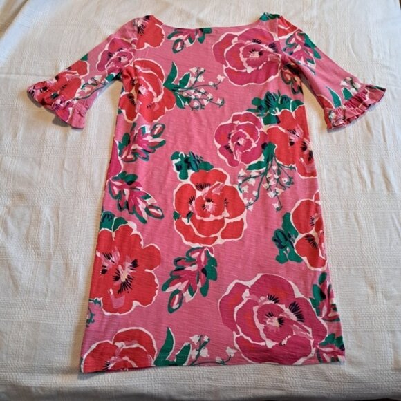 Lilly Pulitzer stretch knit dress size small, red and pink floral design - Picture 4 of 5